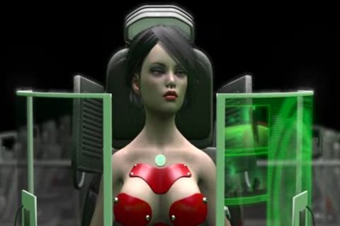 Orbite Terrestre – Un voyage sexuel ! Du sextoy dans la station spatiale ! Une fille à bite en trois dimensions joue avec une mignonne