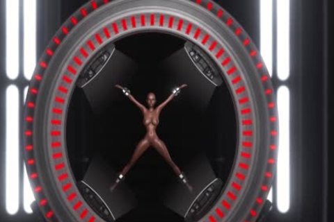 3d Alien Dickgirl nails A slutty ebony In The Space Station