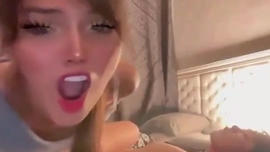 nice-looking lady-twink fucks Her Tattooed girl On webcam